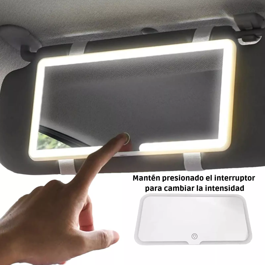 ESPEJO CON LUZ LED PARA VEHICULO