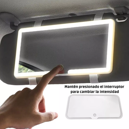 ESPEJO CON LUZ LED PARA VEHICULO